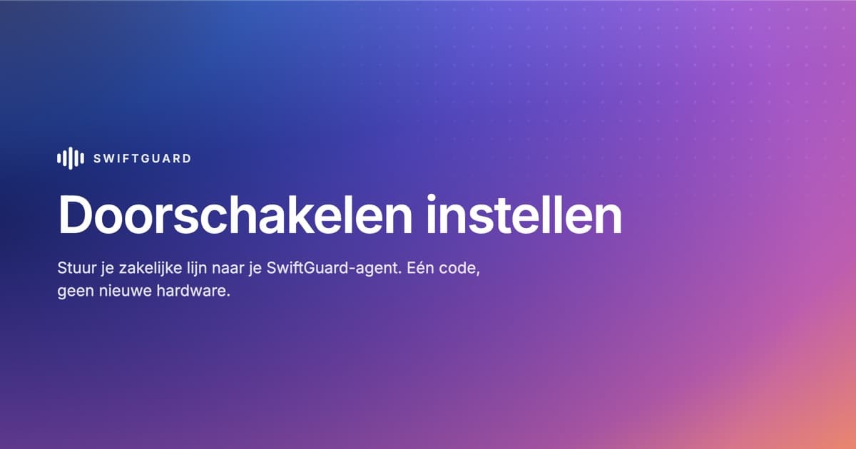 Doorschakelen instellen