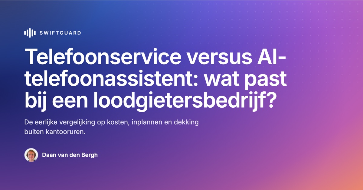 Telefoonservice versus AI-telefoonassistent: wat past bij een loodgietersbedrijf?