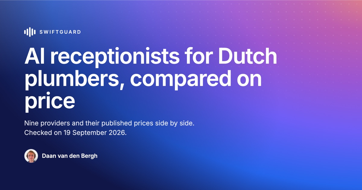 AI receptionists for Dutch plumbers and installers: providers compared on price