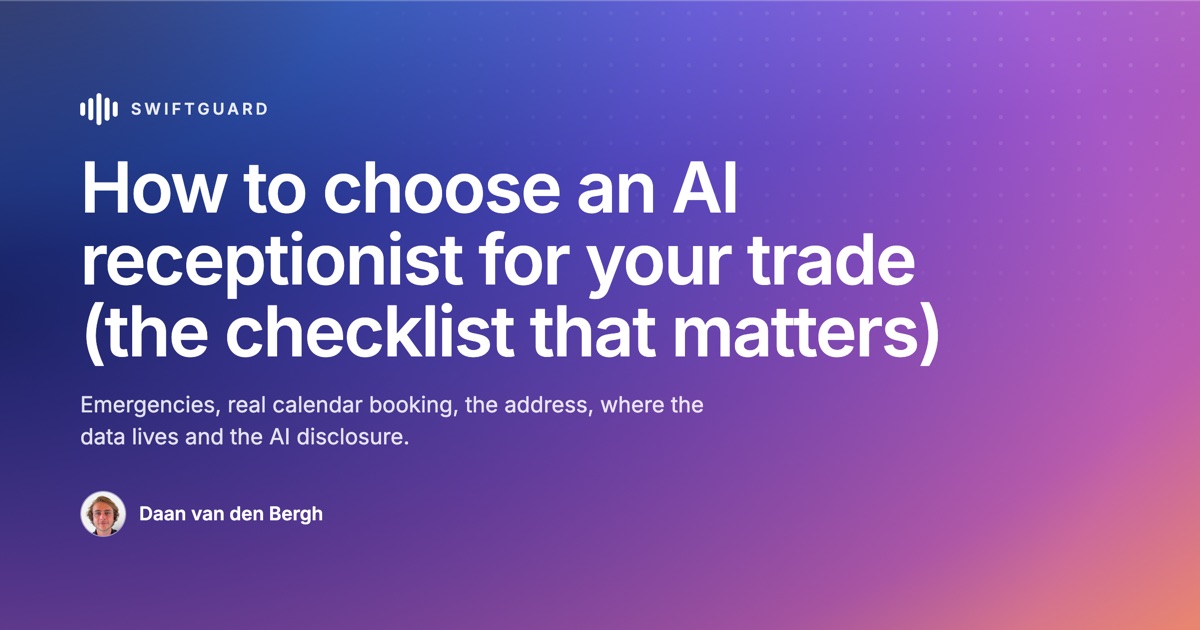 How to choose AI receptionist software for plumbers